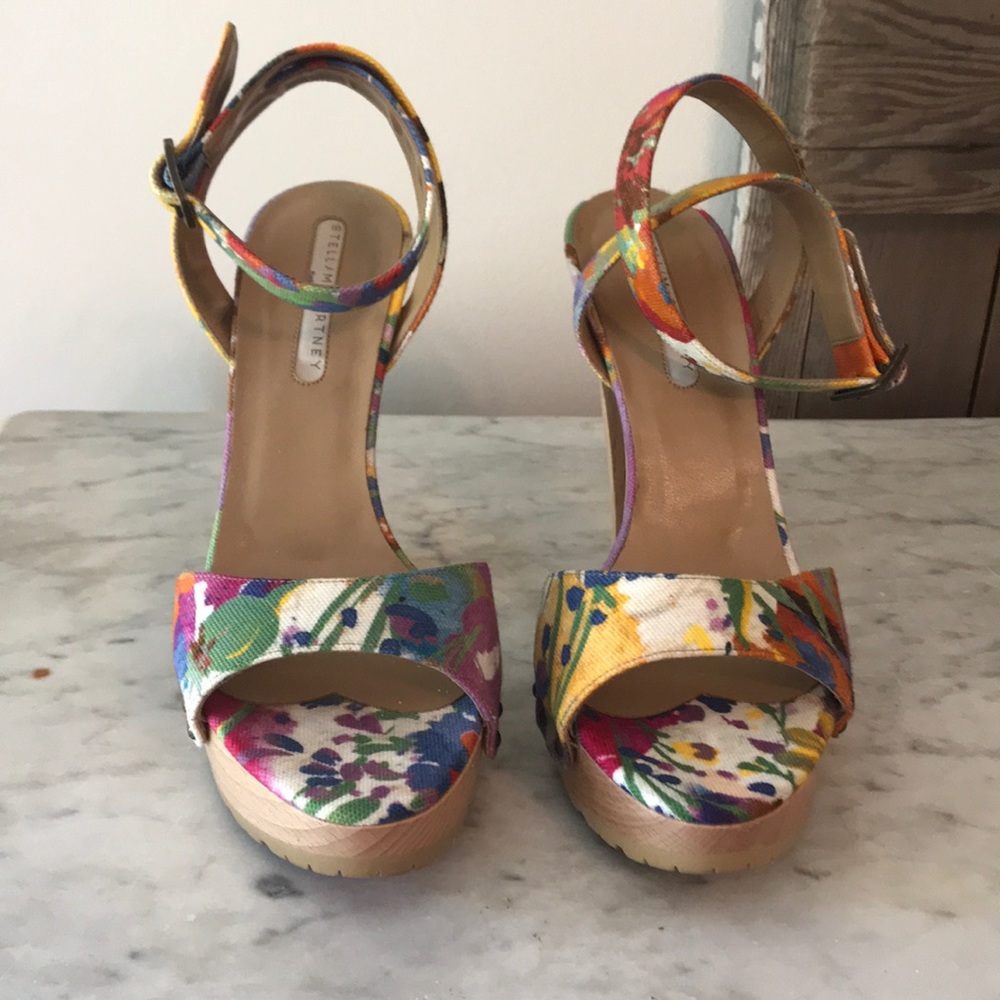 Stella McCartney floral heels